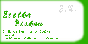 etelka miskov business card